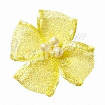 Ribbon Flower, Made of Organza Ribbon, Used as Garment and Doll Accessories